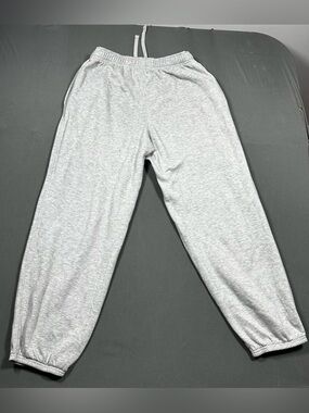 Athletic worke womens Heather Gray Drawstring Sweatpants